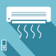 Illustration of ductless mini-split air conditioner