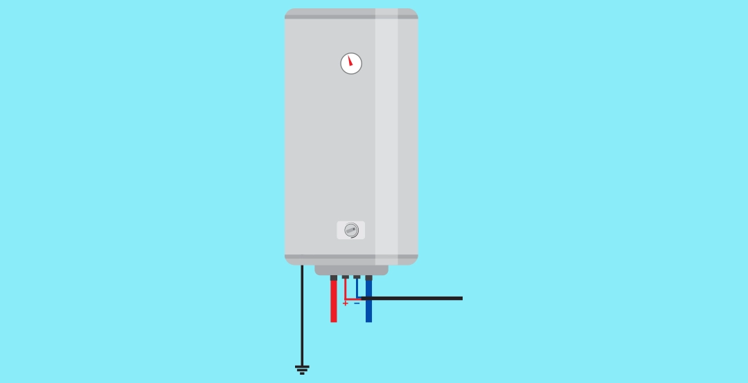 An illustration of a tankless water heater.